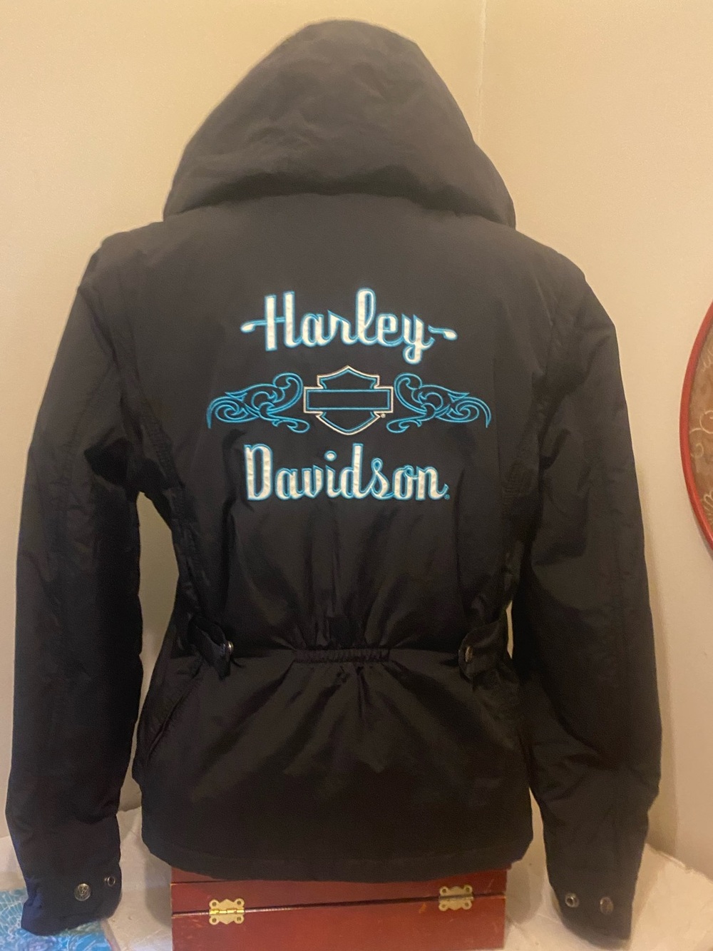 Harley Davidson Ladies Large Reversible Jacket With Removable Arms